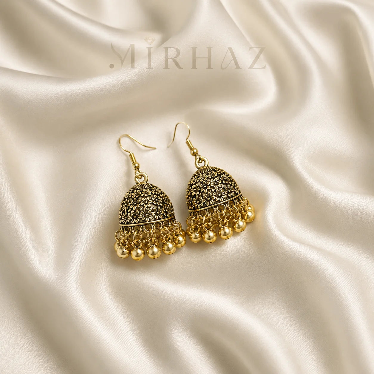 Traditional Floral Dome Jhumki Earrings