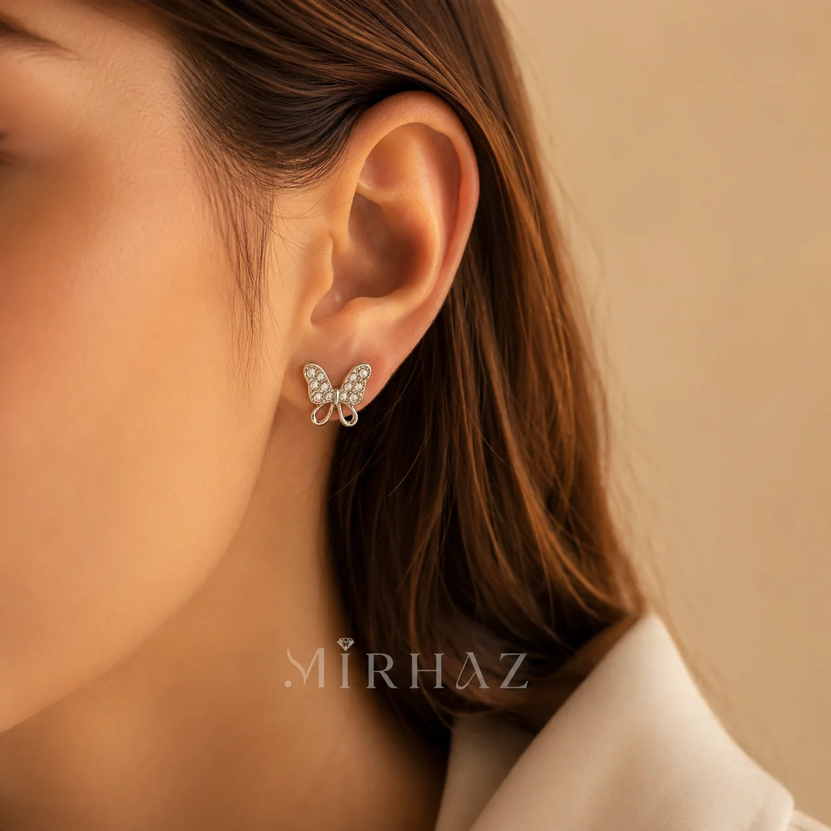 Zirconia Butterfly Earrings