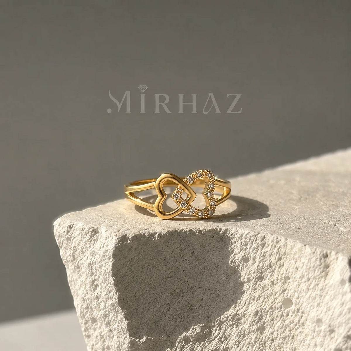 Entwined Hearts CZ Ring