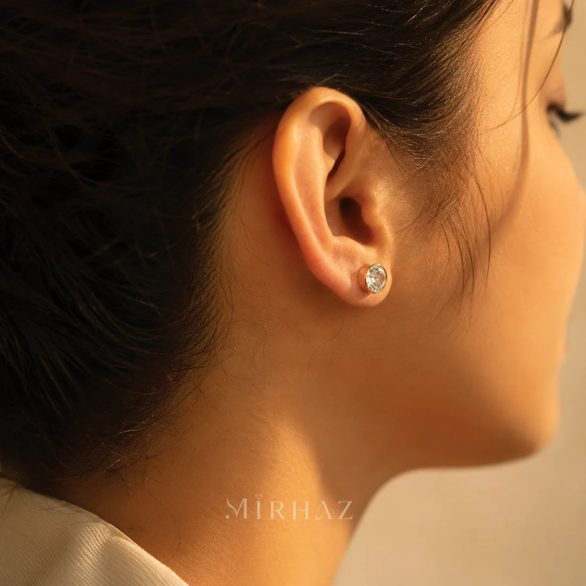 Classic Bezel Tops Earrings
