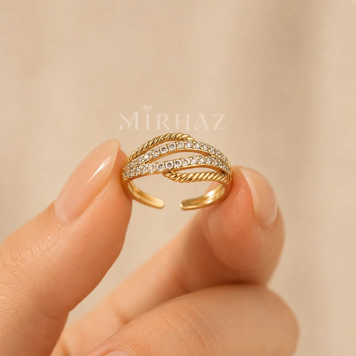 Cross Twisted Ring