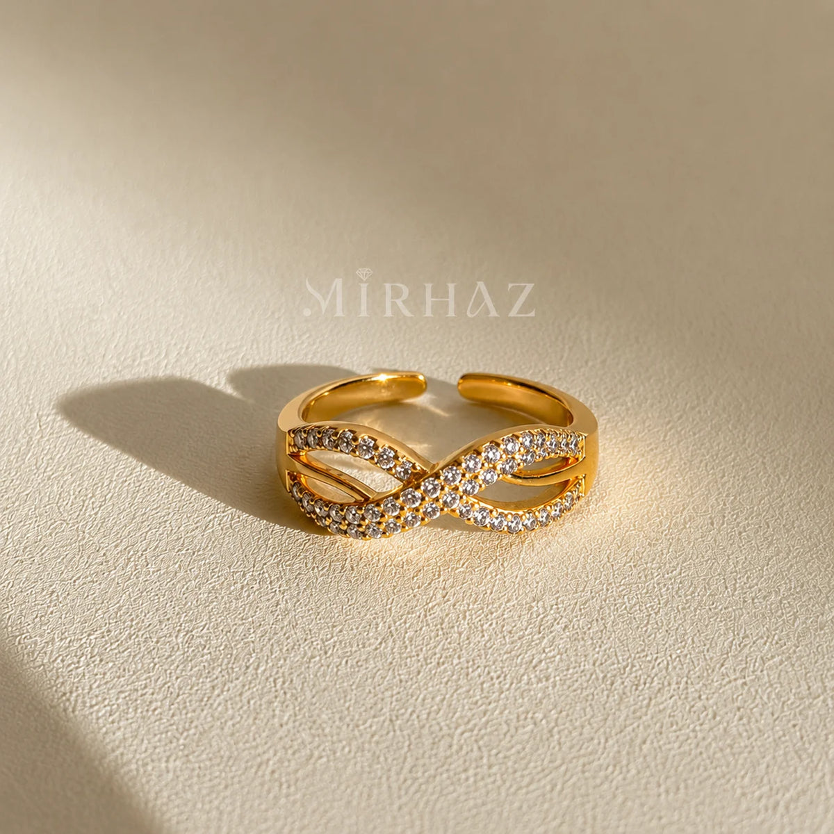 Crystal Infinity Ring