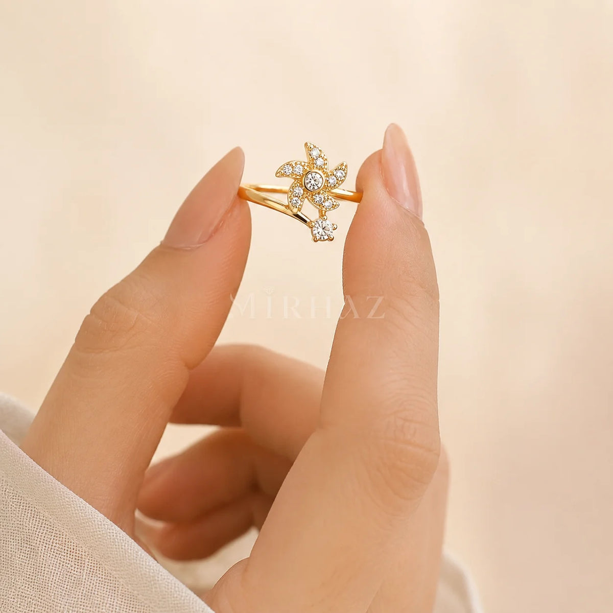 Pinwheel Blossom Ring