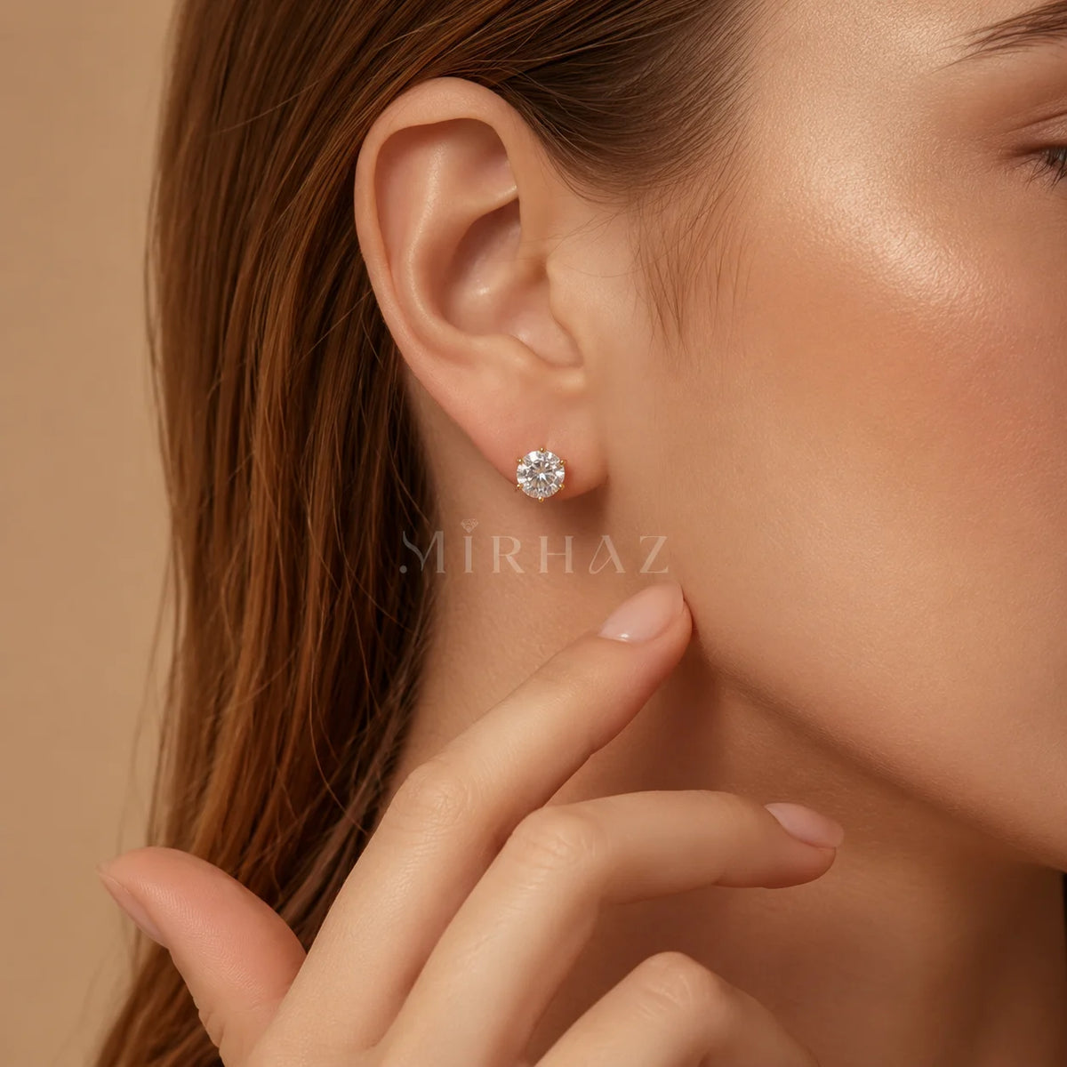 Six Prong Stud Earings