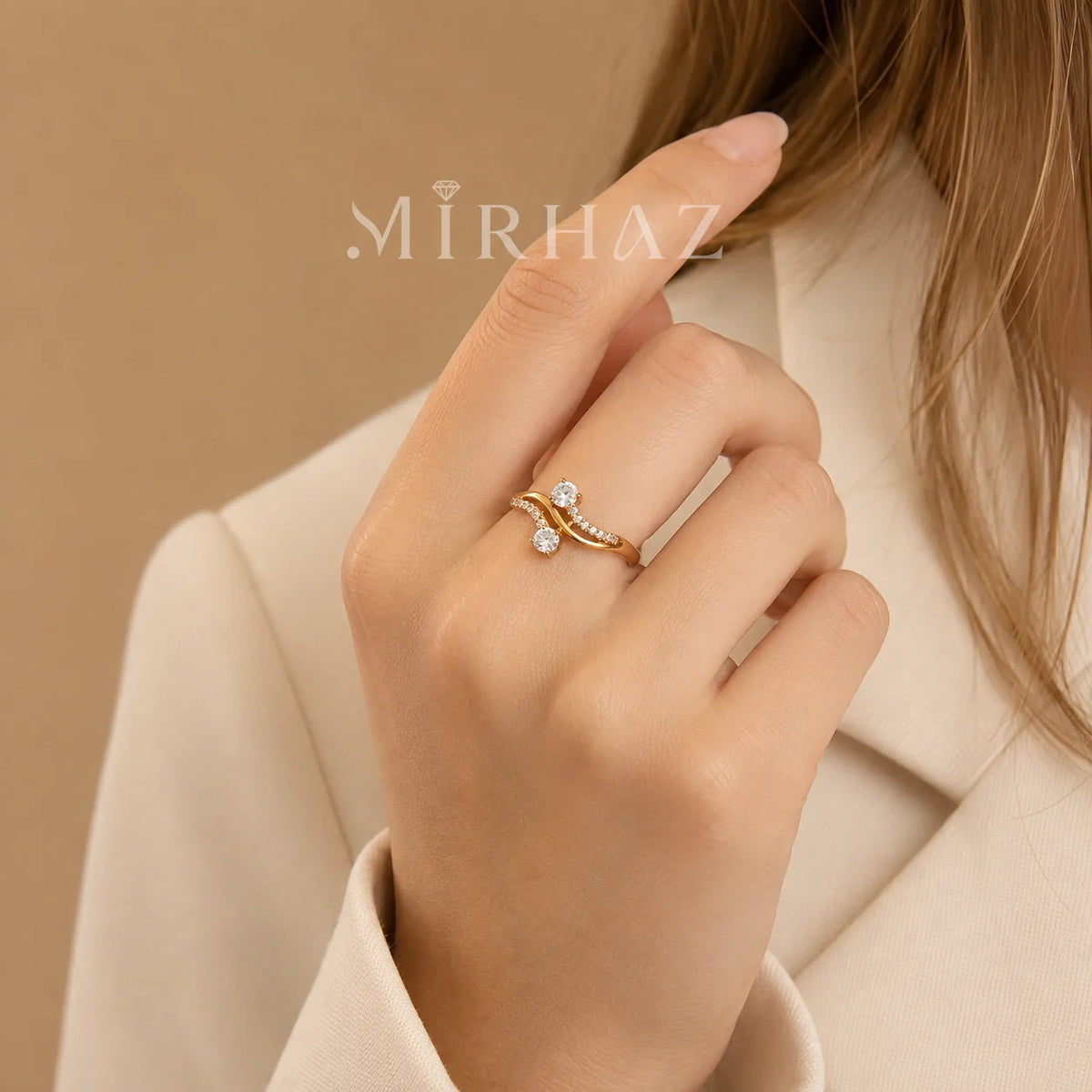 Toi et Moi Wave Ring