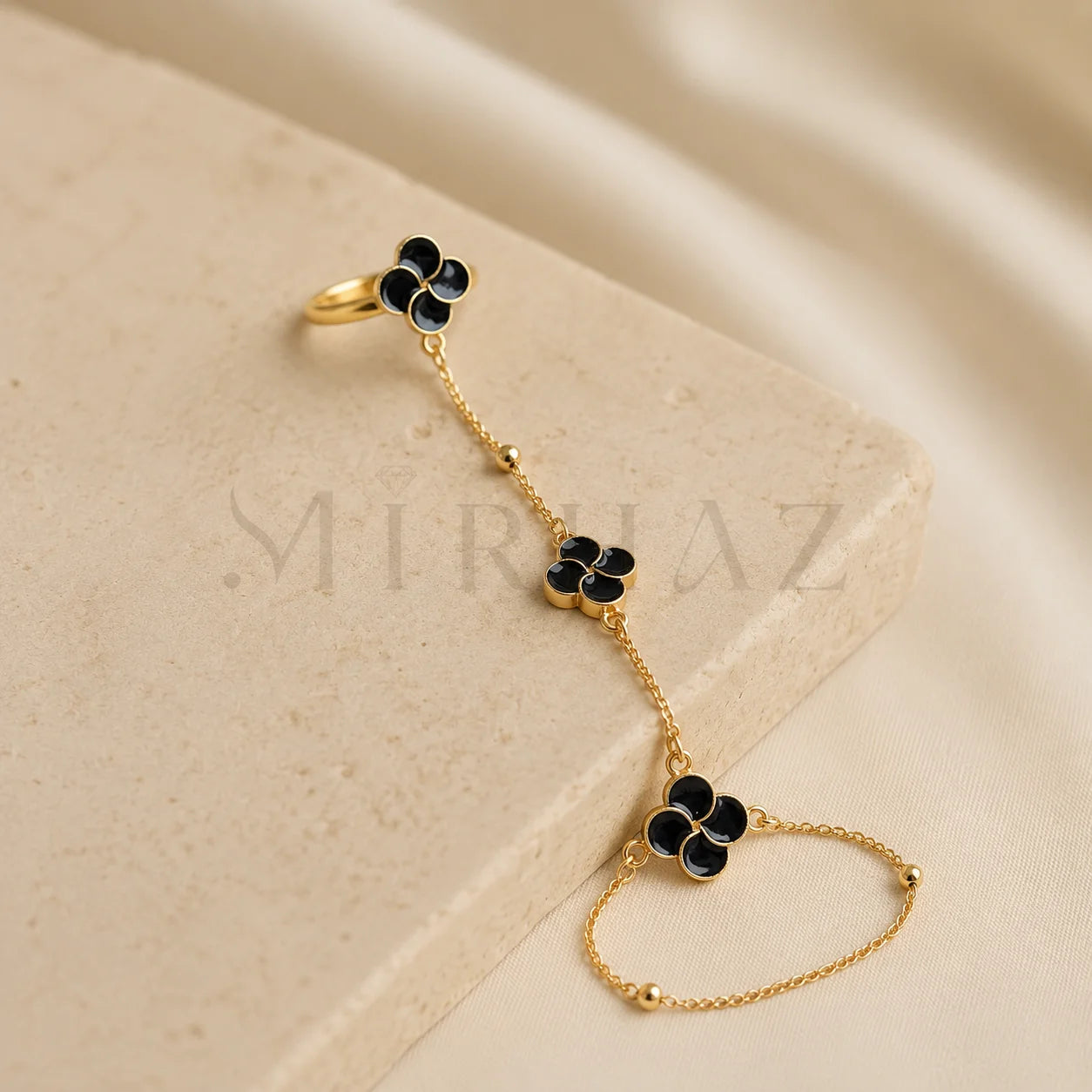 Black Clover Ring Hand Chain